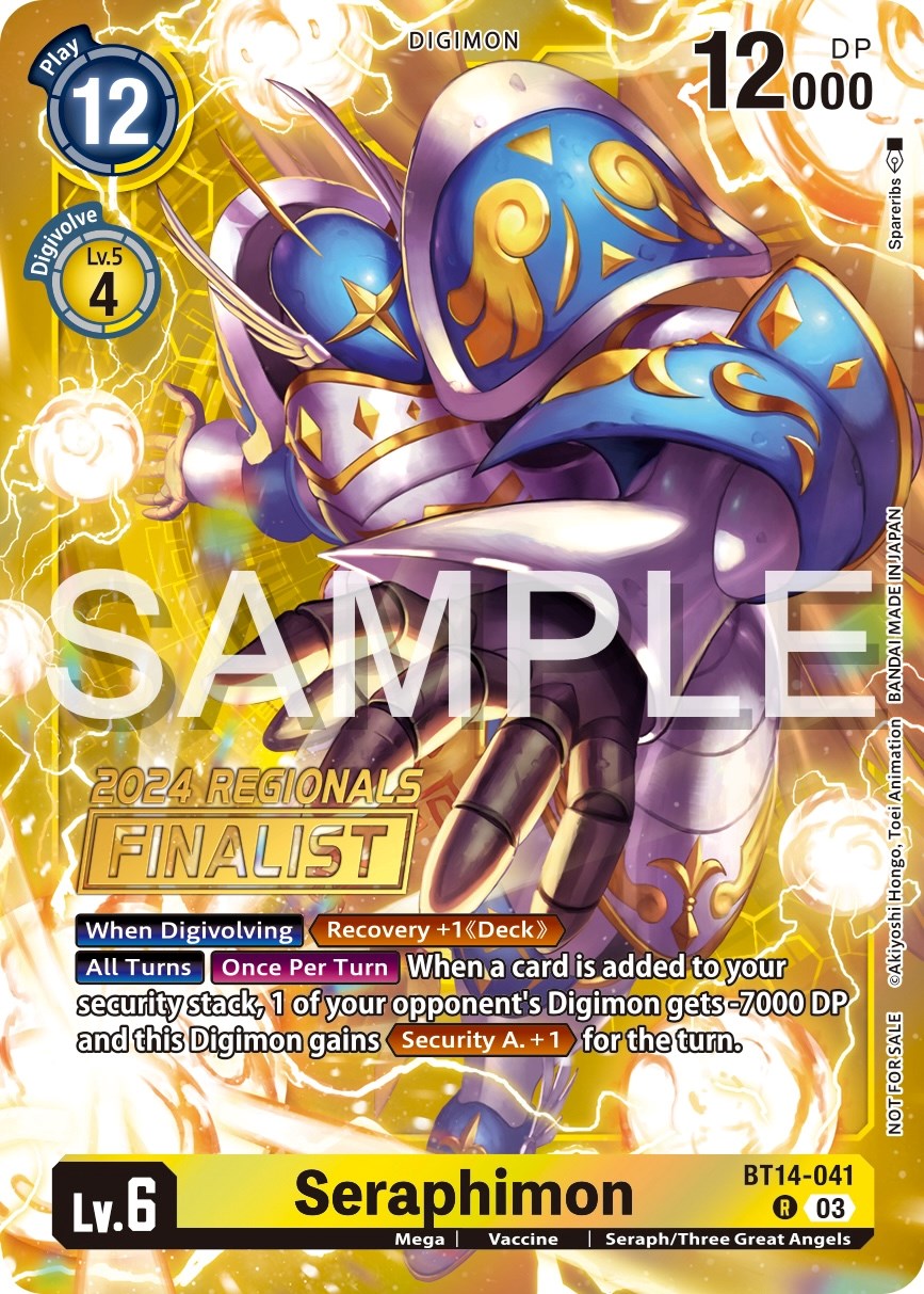 Seraphimon [BT14-041] (2024 Regionals Finalist) [Blast Ace Promos] | Card Merchant Takapuna