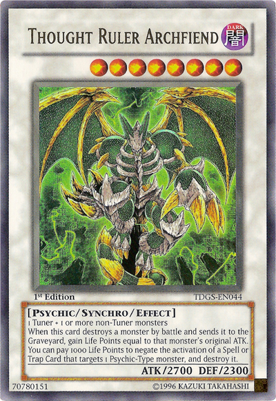 Thought Ruler Archfiend [TDGS-EN044] Ultra Rare | Card Merchant Takapuna