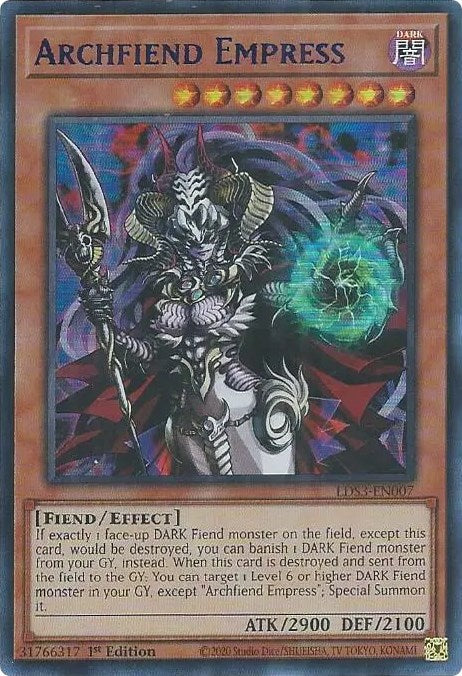 Archfiend Empress (Blue) [LDS3-EN007] Ultra Rare | Card Merchant Takapuna