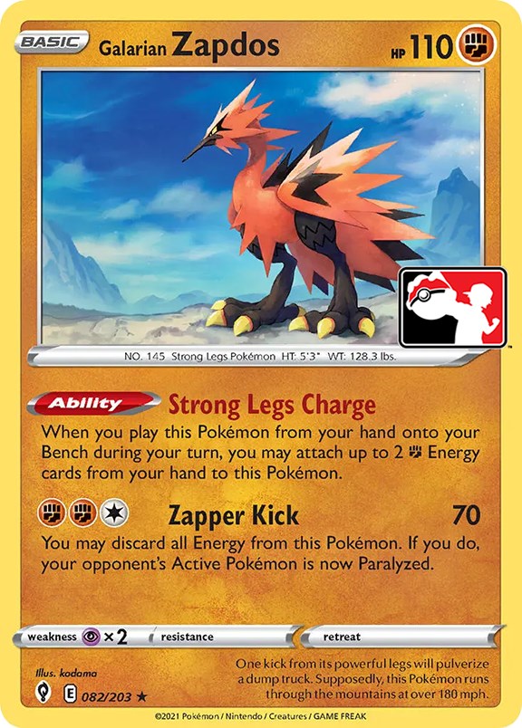 Galarian Zapdos (082/203) [Prize Pack Series One] | Card Merchant Takapuna