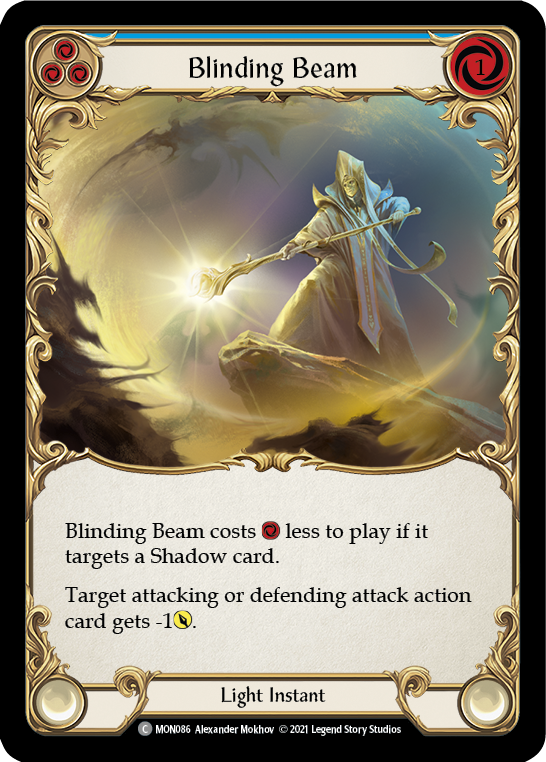 Blinding Beam (Blue) [MON086-RF] (Monarch)  1st Edition Rainbow Foil | Card Merchant Takapuna