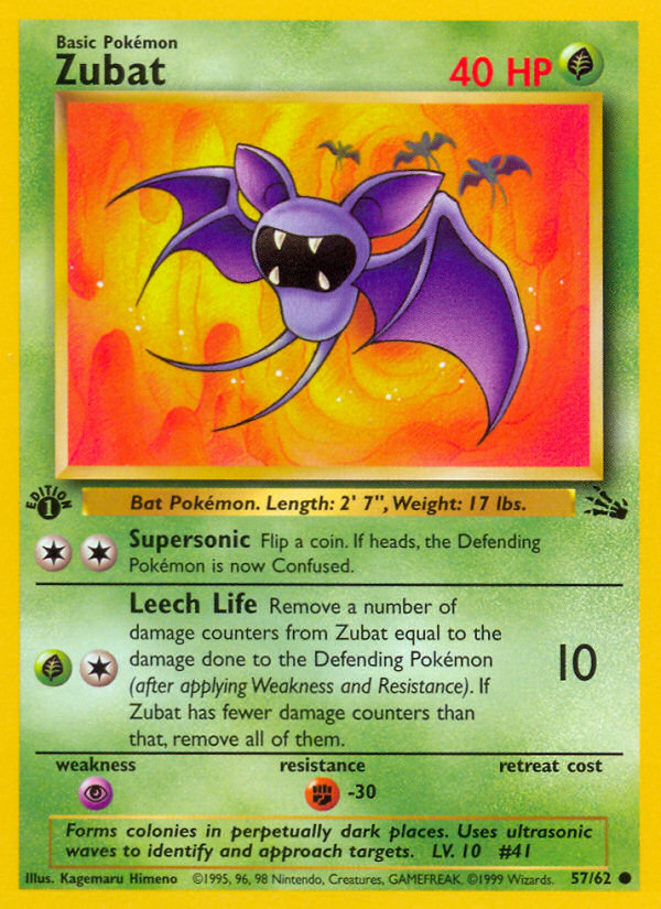 Zubat (57/62) [Fossil 1st Edition] | Card Merchant Takapuna