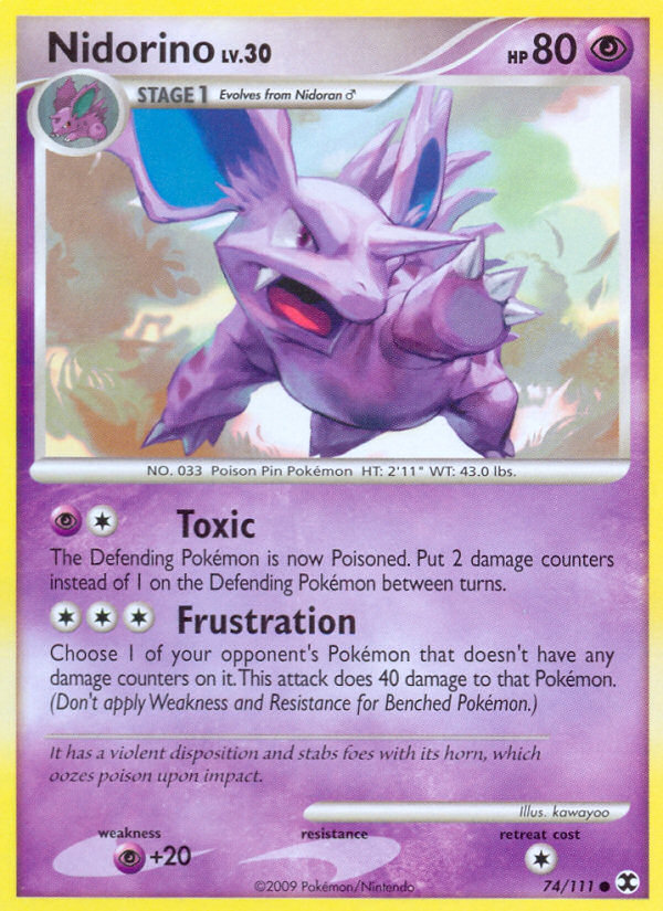 Nidorino (74/111) [Platinum: Rising Rivals] | Card Merchant Takapuna