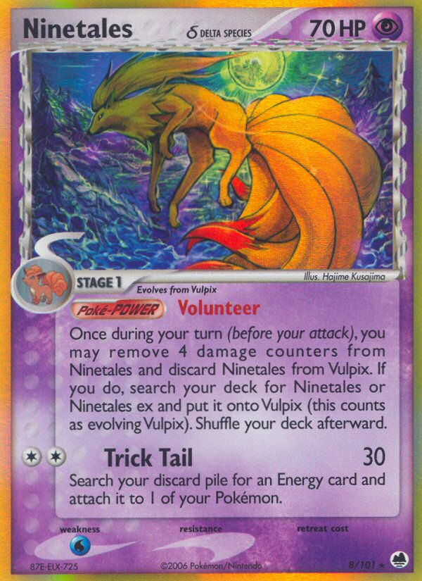 Ninetales (8/101) (Delta Species) [EX: Dragon Frontiers] | Card Merchant Takapuna