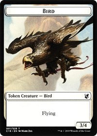 Bird (001) // Sculpture Double-Sided Token [Commander 2019 Tokens] | Card Merchant Takapuna