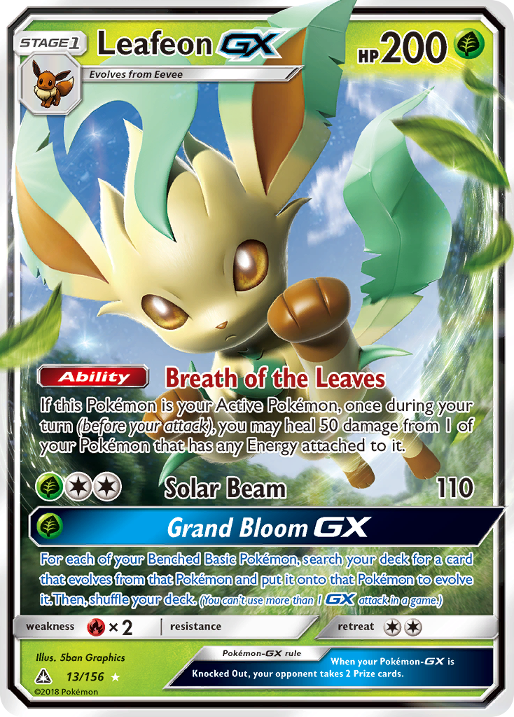 Leafeon GX (13/156) [Sun & Moon: Ultra Prism] | Card Merchant Takapuna