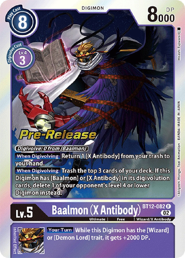 Baalmon (X Antibody) [BT12-082] [Across Time Pre-Release Cards] | Card Merchant Takapuna