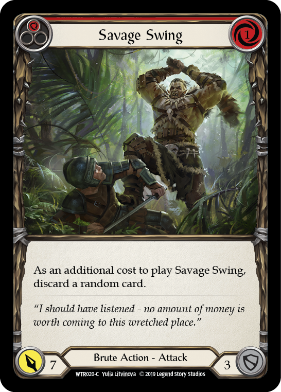 Savage Swing (Red) [WTR020-C] (Welcome to Rathe)  Alpha Print Normal | Card Merchant Takapuna