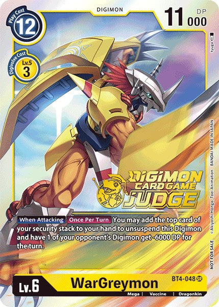 WarGreymon [BT4-048] (Judge Pack 1) [Great Legend Promos] | Card Merchant Takapuna