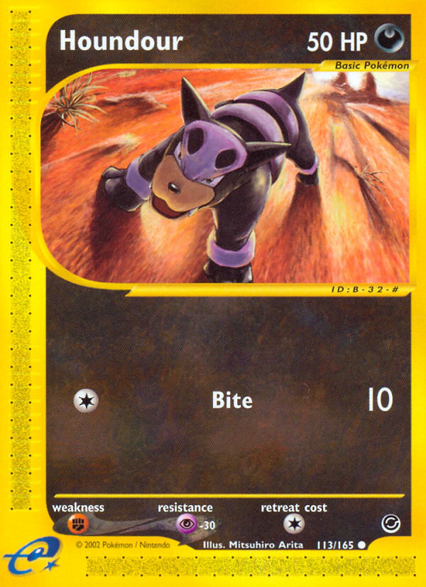 Houndour (113/165) [Expedition: Base Set] | Card Merchant Takapuna