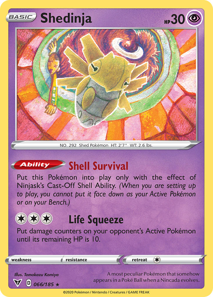 Shedinja (066/185) [Sword & Shield: Vivid Voltage] | Card Merchant Takapuna