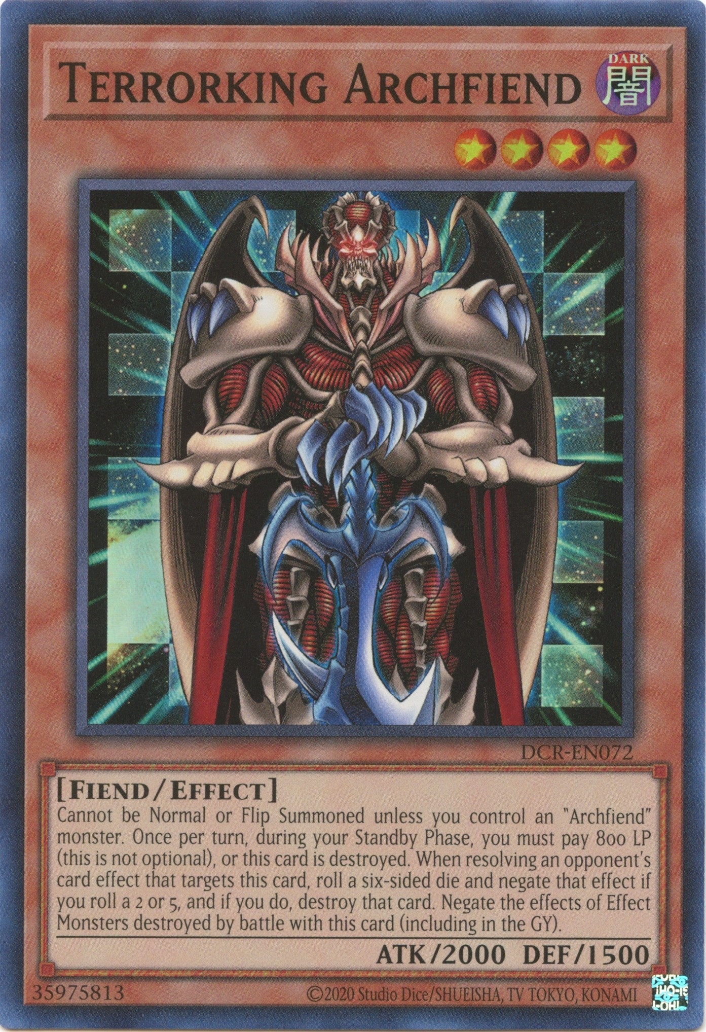 Terrorking Archfiend (25th Anniversary) [DCR-EN072] Super Rare | Card Merchant Takapuna