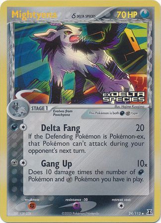 Mightyena (24/113) (Delta Species) (Stamped) [EX: Delta Species] | Card Merchant Takapuna