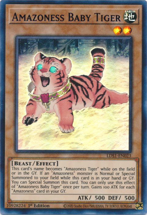 Amazoness Baby Tiger (Blue) [LDS1-EN023] Ultra Rare | Card Merchant Takapuna