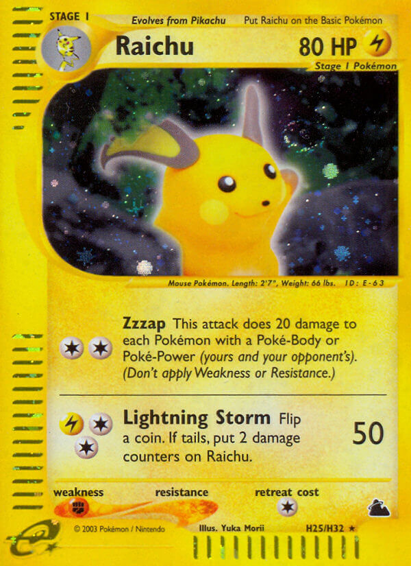 Raichu (H25/H32) [Skyridge] | Card Merchant Takapuna