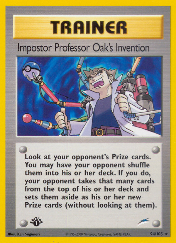 Impostor Professor Oak's Invention (94/105) [Neo Destiny 1st Edition] | Card Merchant Takapuna