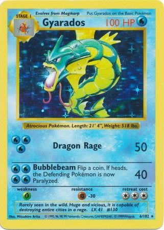 Gyarados (6/102) [Base Set Shadowless Unlimited] | Card Merchant Takapuna