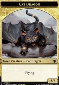 Cat Dragon // Dragon (006) Double-Sided Token [Commander 2017 Tokens] | Card Merchant Takapuna