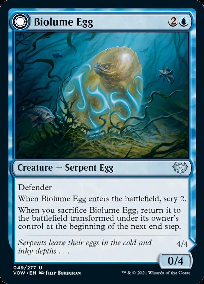 Biolume Egg // Biolume Serpent [Innistrad: Crimson Vow] | Card Merchant Takapuna