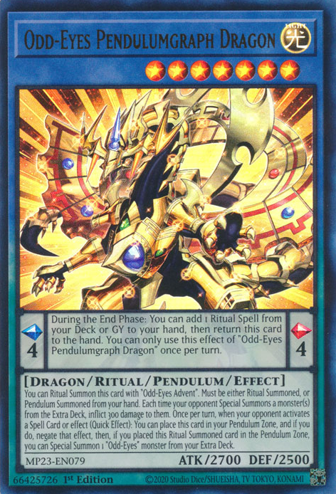 Odd-Eyes Pendulumgraph Dragon [MP23-EN079] Ultra Rare | Card Merchant Takapuna