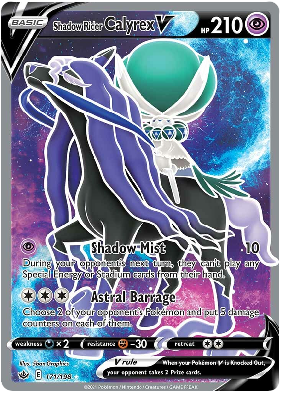 Shadow Rider Calyrex V (171/198) [Sword & Shield: Chilling Reign] | Card Merchant Takapuna