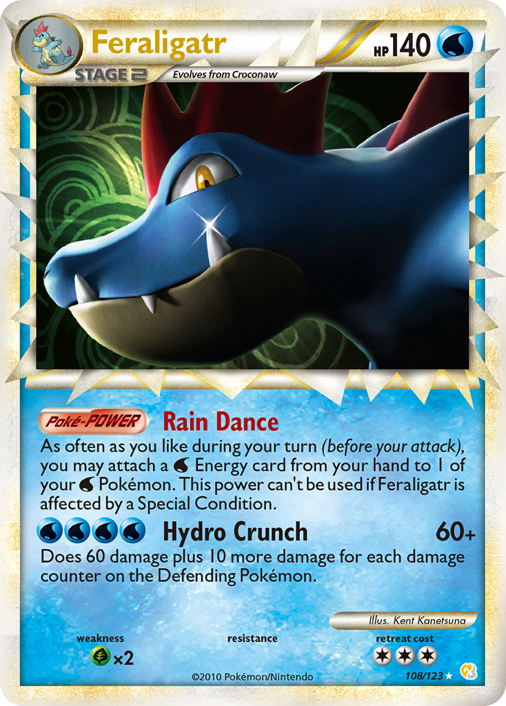 Feraligatr (108/123) [HeartGold & SoulSilver: Base Set] | Card Merchant Takapuna