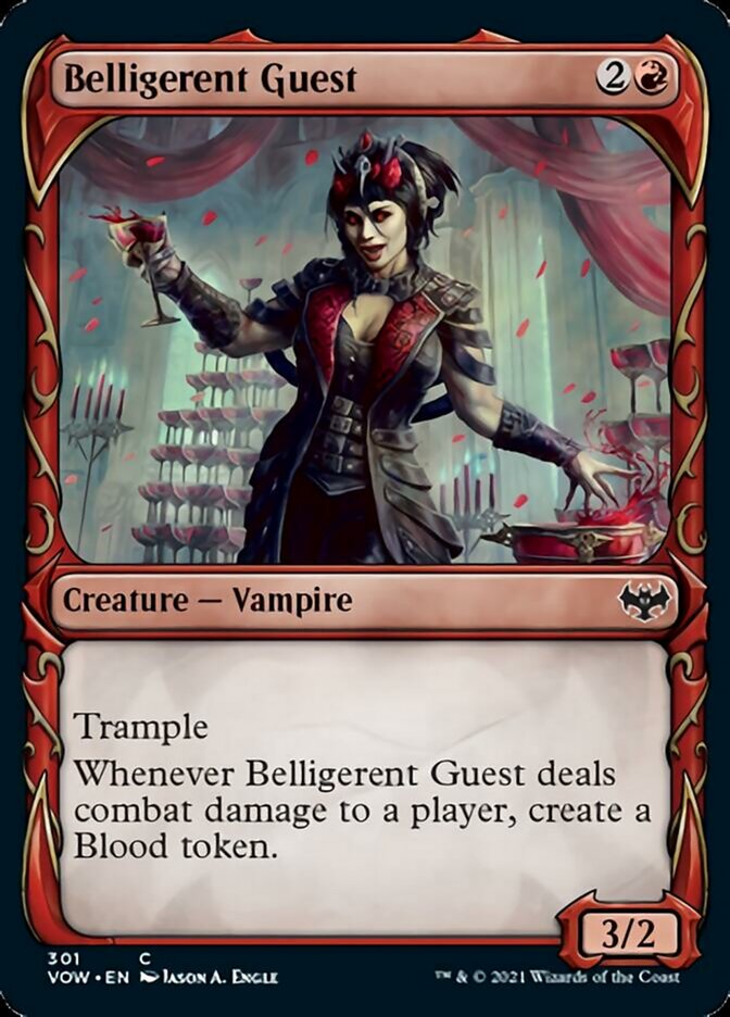 Belligerent Guest (Showcase Fang Frame) [Innistrad: Crimson Vow] | Card Merchant Takapuna