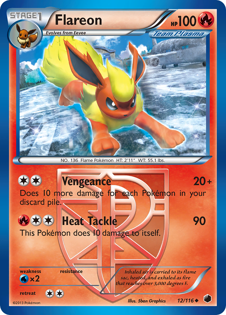 Flareon (12/116) [Black & White: Plasma Freeze] | Card Merchant Takapuna