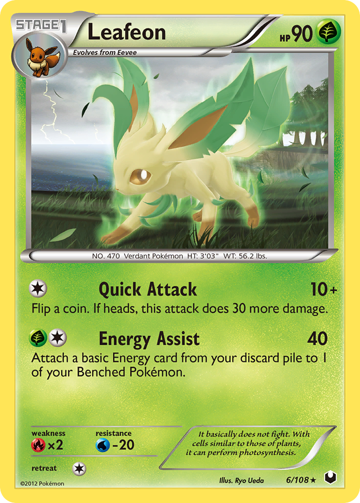 Leafeon (6/108) [Black & White: Dark Explorers] | Card Merchant Takapuna