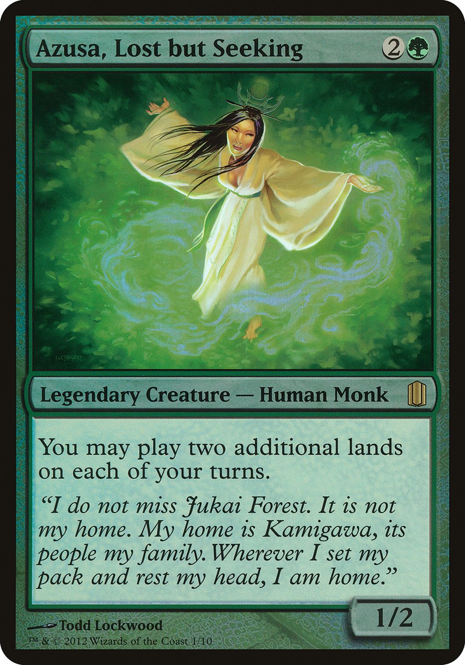 Azusa, Lost but Seeking (Oversized) [Commander's Arsenal Oversized] | Card Merchant Takapuna