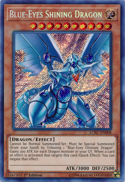 Blue-Eyes Shining Dragon [LCKC-EN008] Secret Rare | Card Merchant Takapuna