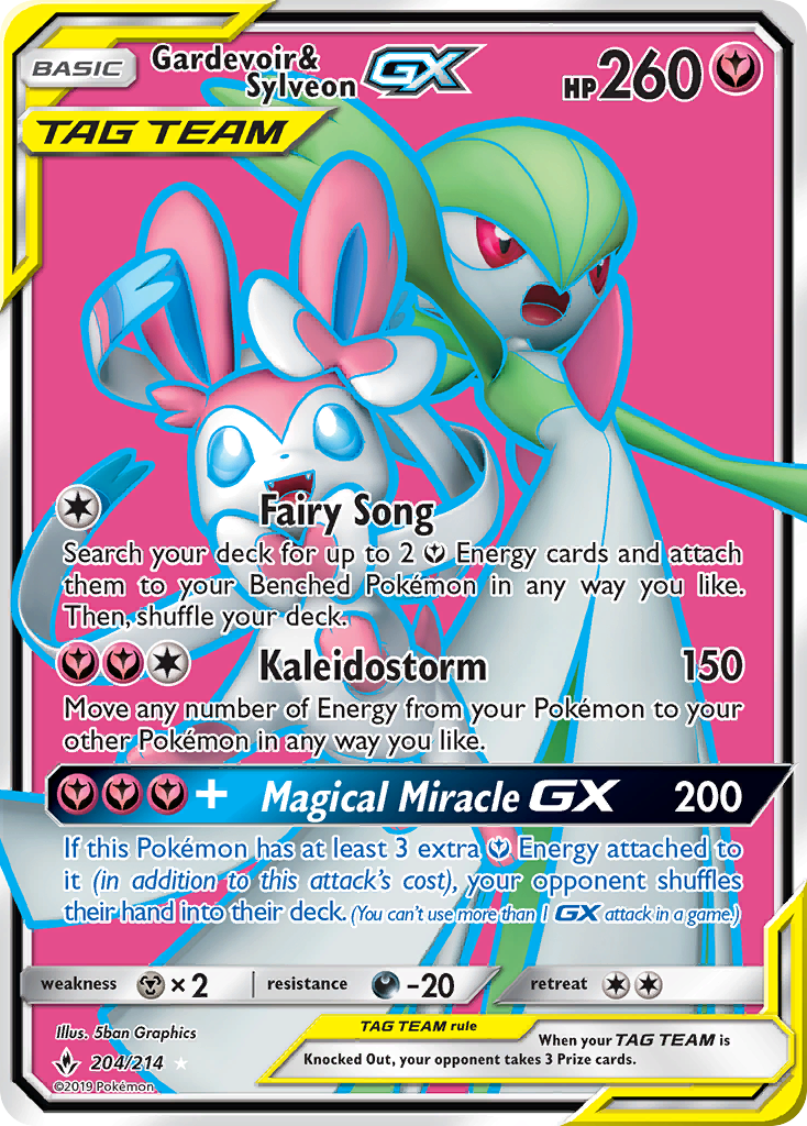 Gardevoir & Sylveon GX (204/214) [Sun & Moon: Unbroken Bonds] | Card Merchant Takapuna