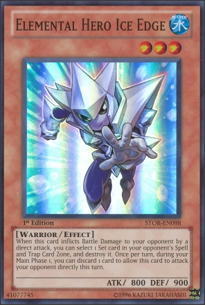 Elemental Hero Ice Edge [STOR-EN098] Super Rare | Card Merchant Takapuna