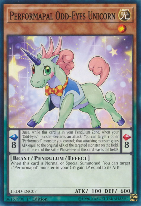 Performapal Odd-Eyes Unicorn [LEDD-ENC07] Common | Card Merchant Takapuna