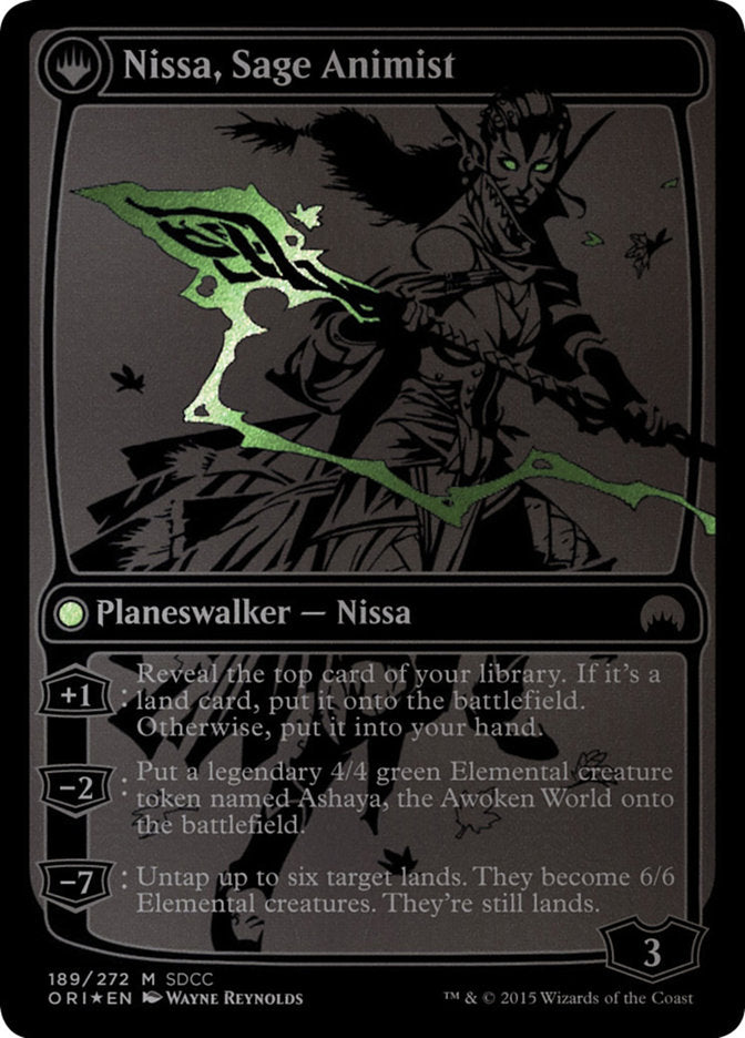 Nissa, Vastwood Seer // Nissa, Sage Animist [San Diego Comic-Con 2015] | Card Merchant Takapuna