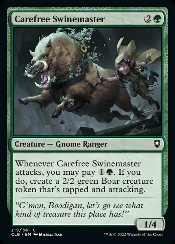 Carefree Swinemaster [Commander Legends: Battle for Baldur's Gate] | Card Merchant Takapuna