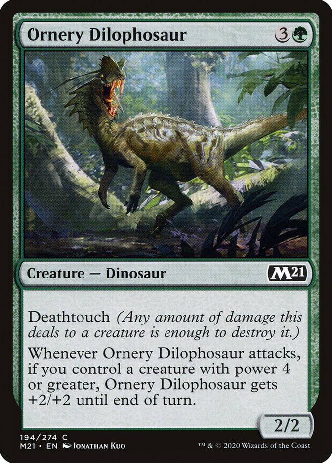 Ornery Dilophosaur [Core Set 2021] | Card Merchant Takapuna