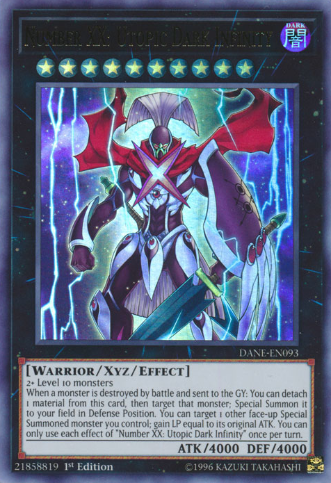 Number XX: Utopic Dark Infinity [DANE-EN093] Ultra Rare | Card Merchant Takapuna