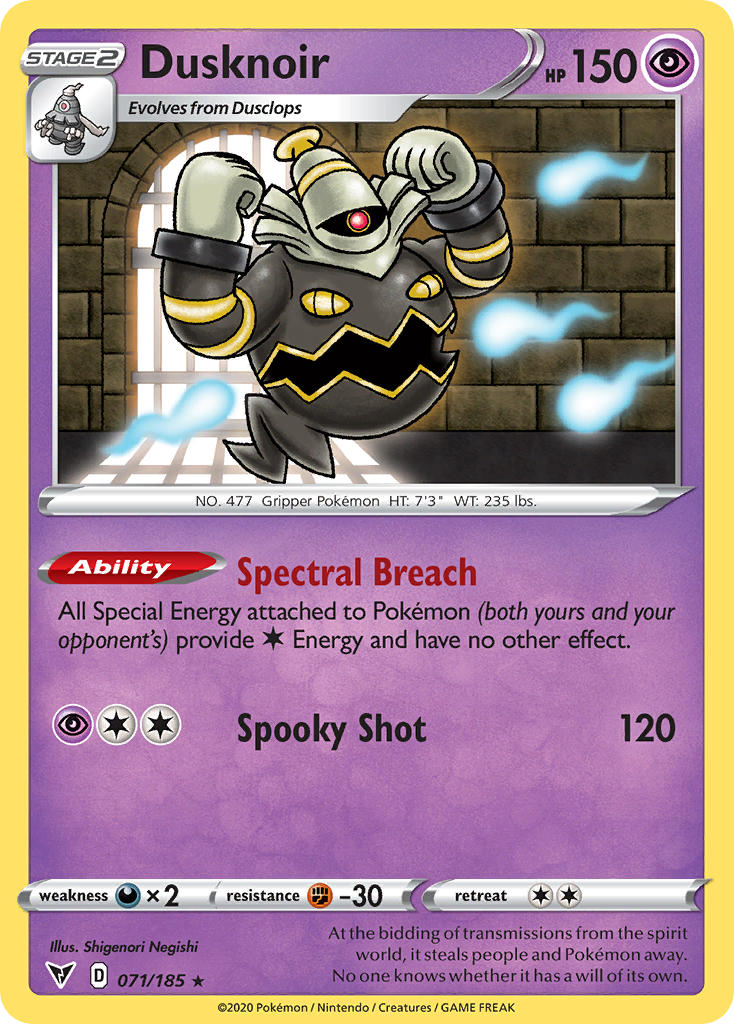 Dusknoir (071/185) [Sword & Shield: Vivid Voltage] | Card Merchant Takapuna