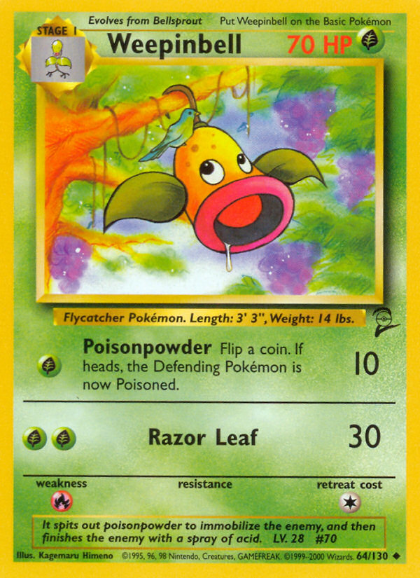 Weepinbell (64/130) [Base Set 2] | Card Merchant Takapuna