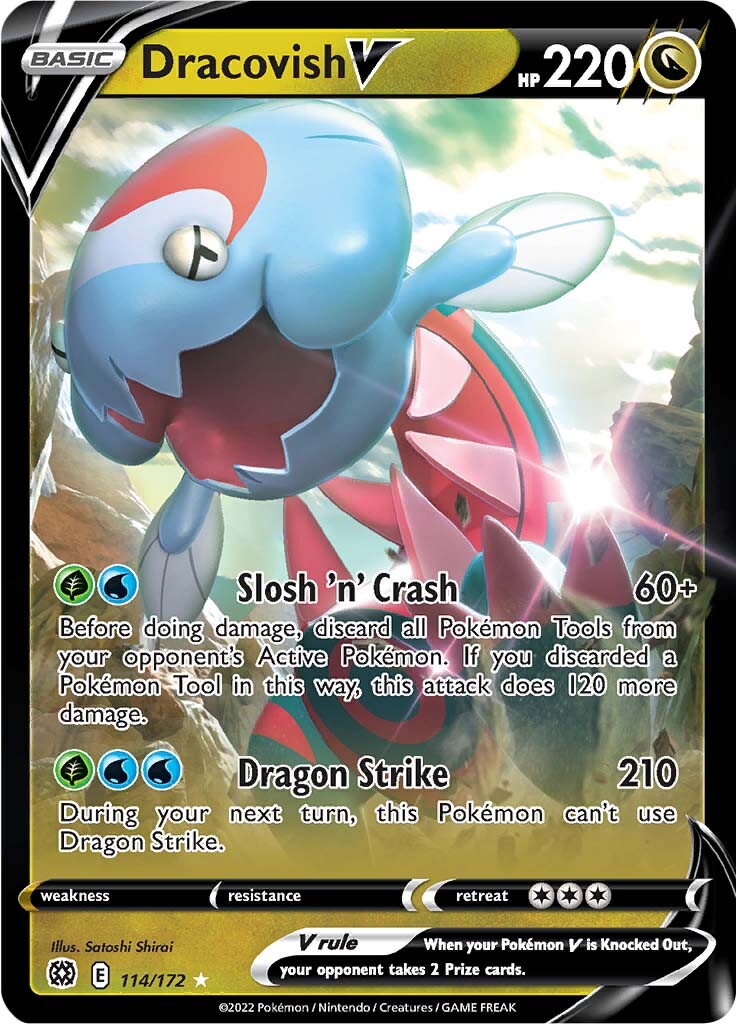 Dracovish V (114/172) [Sword & Shield: Brilliant Stars] | Card Merchant Takapuna