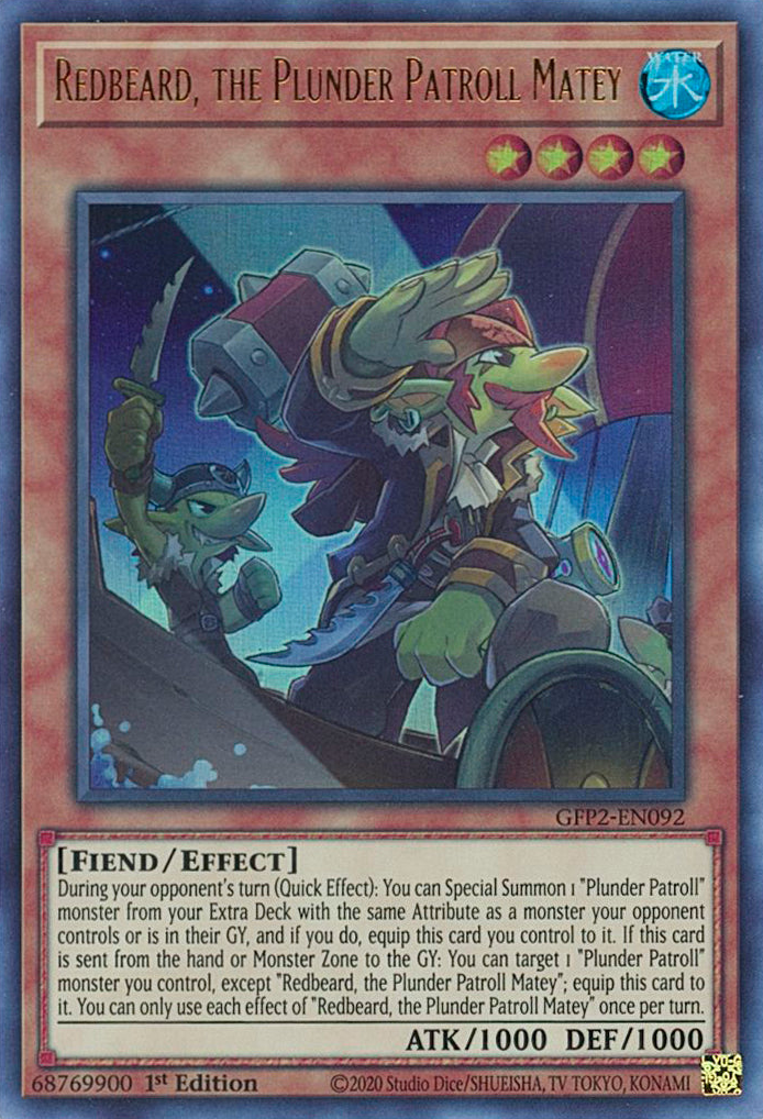 Redbeard, the Plunder Patroll Matey [GFP2-EN092] Ultra Rare | Card Merchant Takapuna