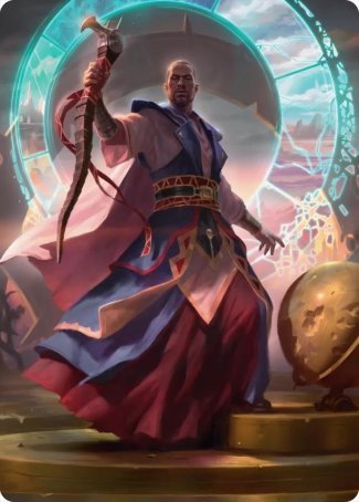 Teferi, Who Slows the Sunset Art Card [Innistrad: Midnight Hunt Art Series] | Card Merchant Takapuna