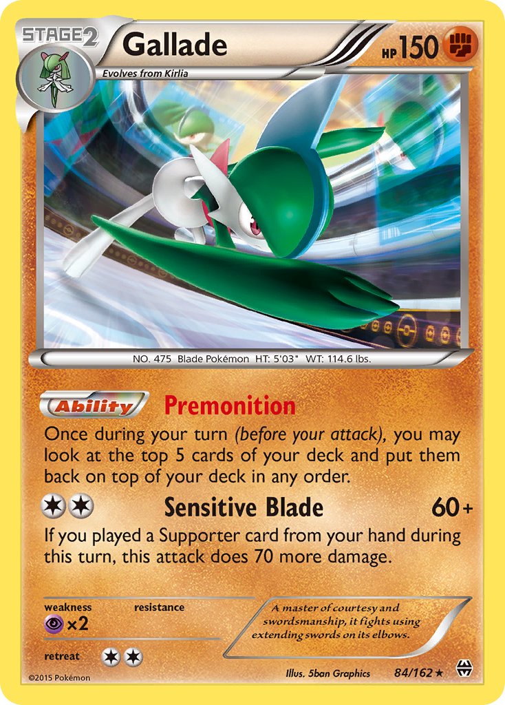 Gallade (84/162) (Cosmos Holo) (Blister Exclusive) [XY: BREAKthrough] | Card Merchant Takapuna