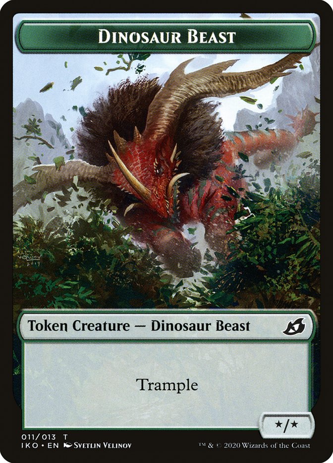 Dinosaur Beast Token [Ikoria: Lair of Behemoths Tokens] | Card Merchant Takapuna