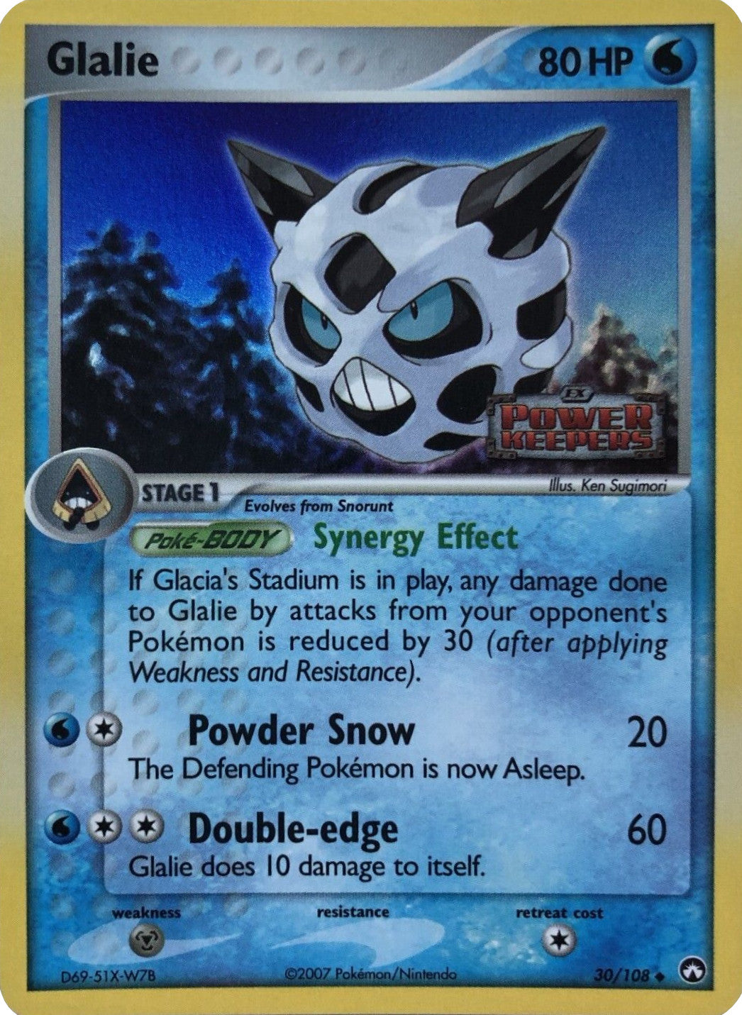 Glalie (30/108) (Stamped) [EX: Power Keepers] | Card Merchant Takapuna