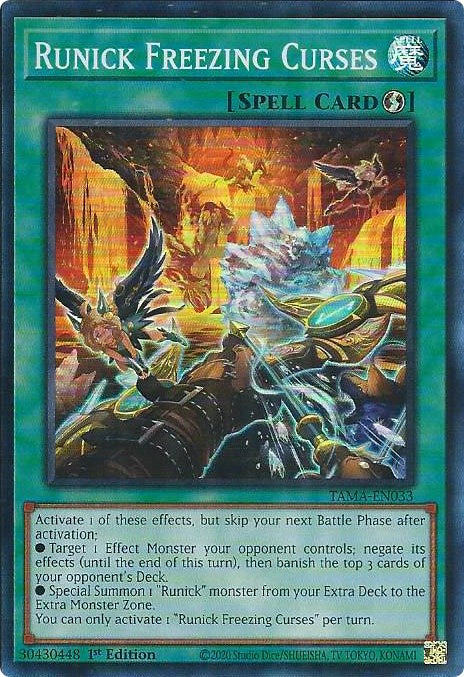 Runick Freezing Curses [TAMA-EN033] Super Rare | Card Merchant Takapuna