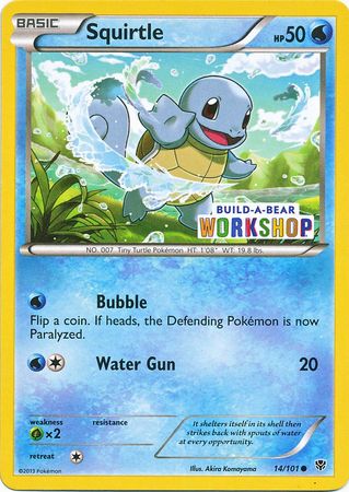 Squirtle (14/101) (Build A Bear Workshop Exclusive) [Black & White: Plasma Blast] | Card Merchant Takapuna