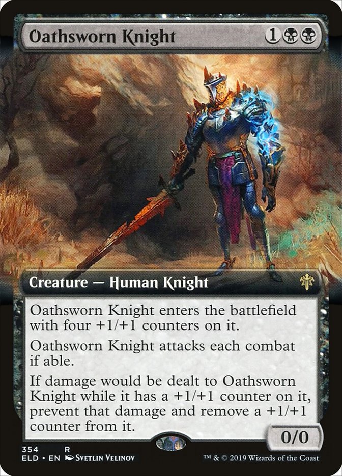 Oathsworn Knight (Extended Art) [Throne of Eldraine] | Card Merchant Takapuna