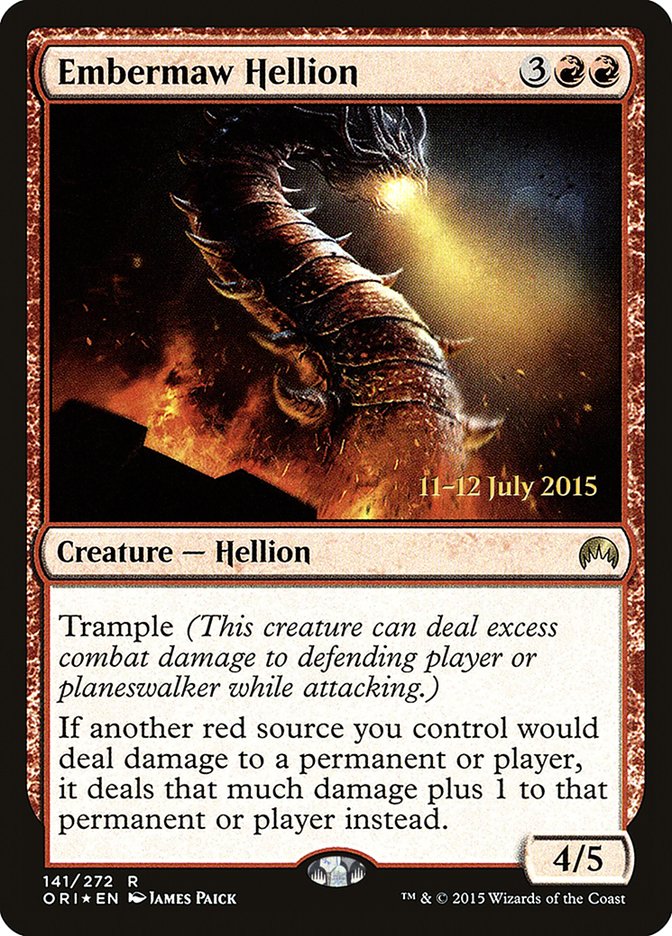 Embermaw Hellion [Magic Origins Prerelease Promos] | Card Merchant Takapuna